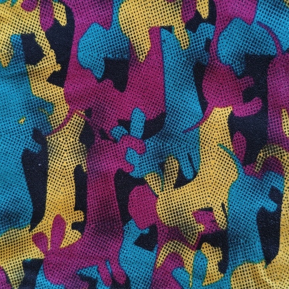 EUC Lularoe Tricolor Dachshund Print One Size Leggings - Picture 2 of 5